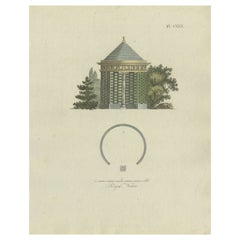 Pl. 130 Antique Print of Garden Architecture by Van Laar, 1802