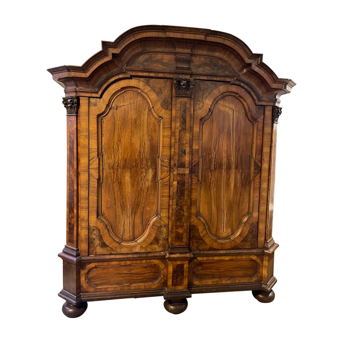 Impressive and Monumental Baroque Cabinet from Around 1750, Walnut For Sale