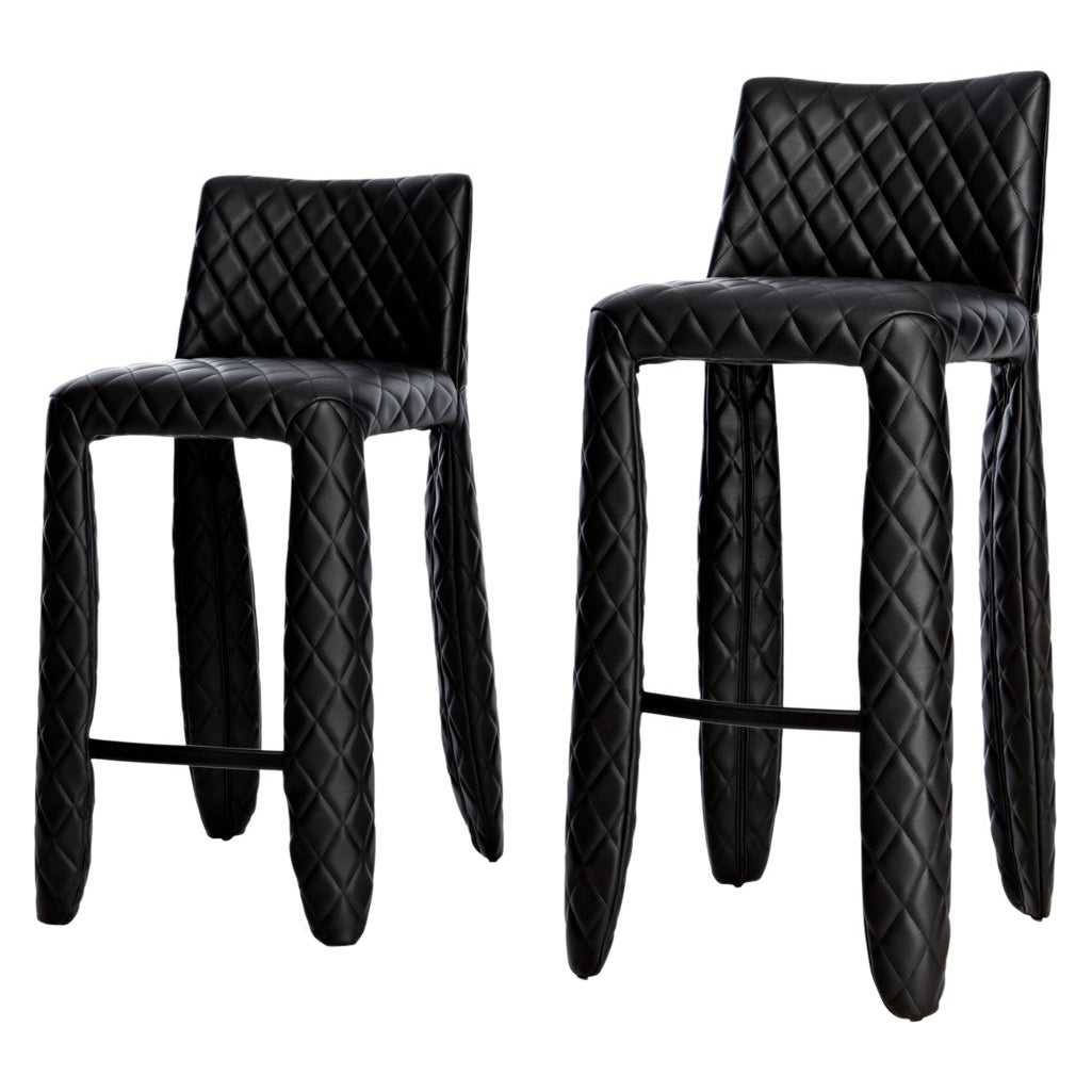 Moooi Monster Diamond High Barstool in Canvas 2, 974 by Marcel Wanders Studio For Sale