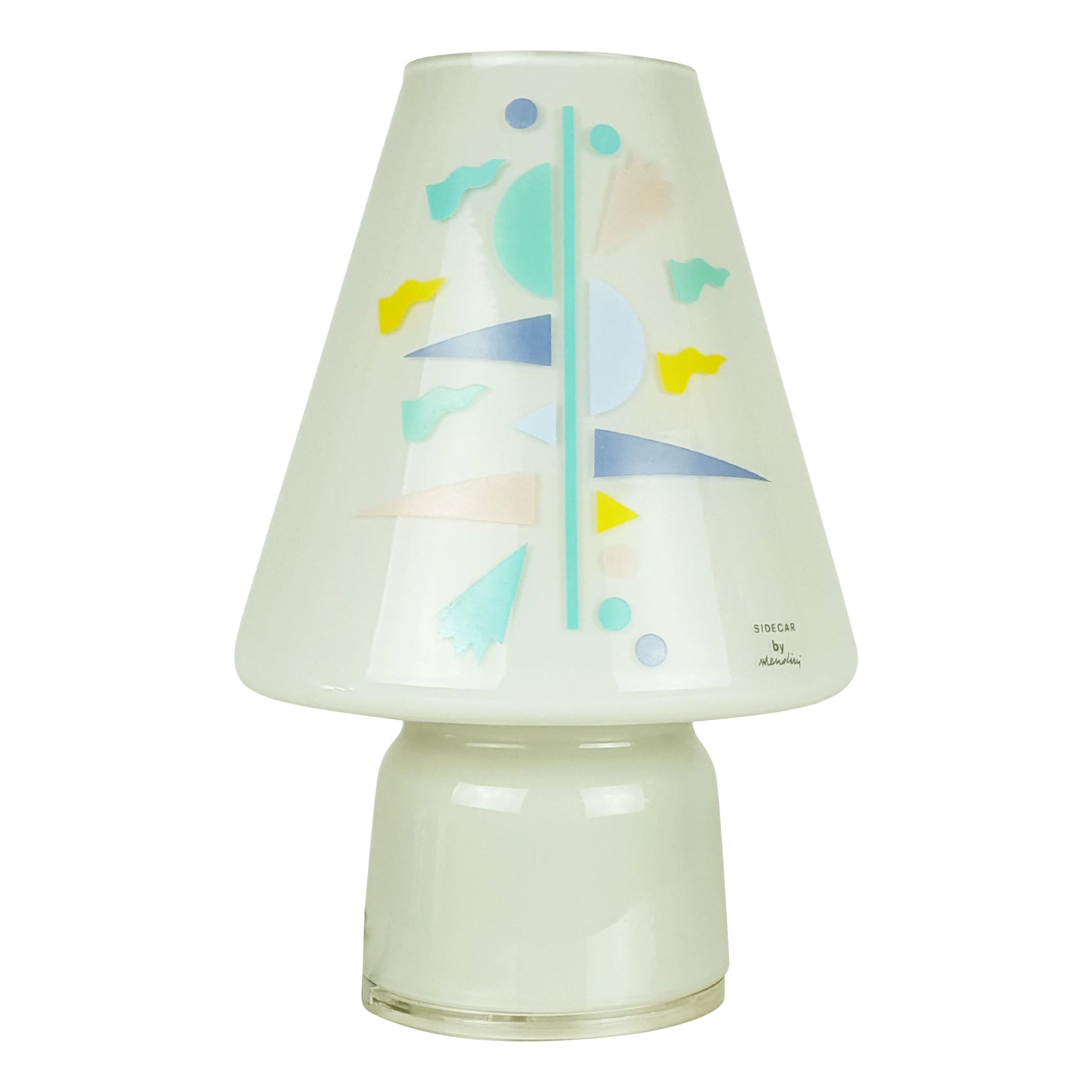 Small Grey Glass Shade Table Lamp Bibi by A. Mendini for Artemide-Sidecar, 1993 For Sale