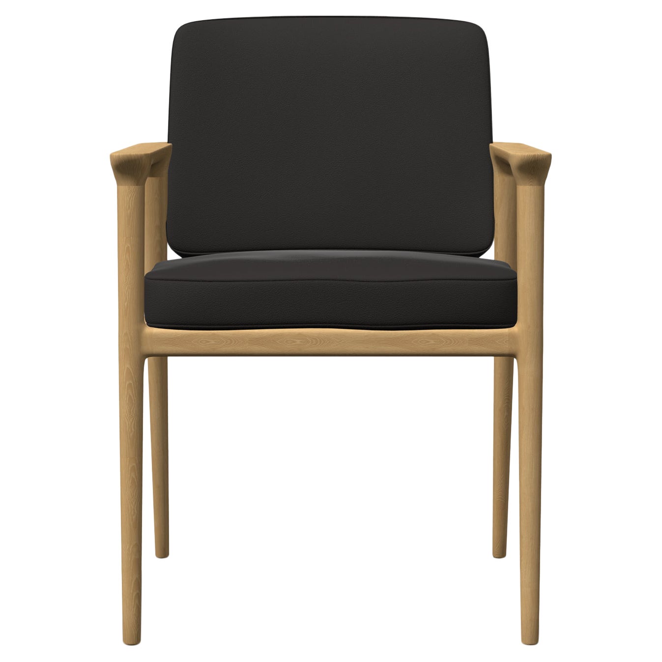 Moooi Zio Dining Chair in Steelcut 2, 625 Upholstery with Oak Natural Oil Frame For Sale