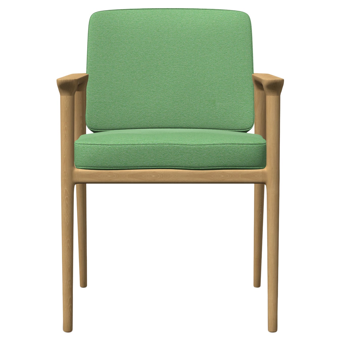 Moooi Zio Dining Chair in Divina 3, 966 Upholstery with Oak Natural Oil Frame For Sale