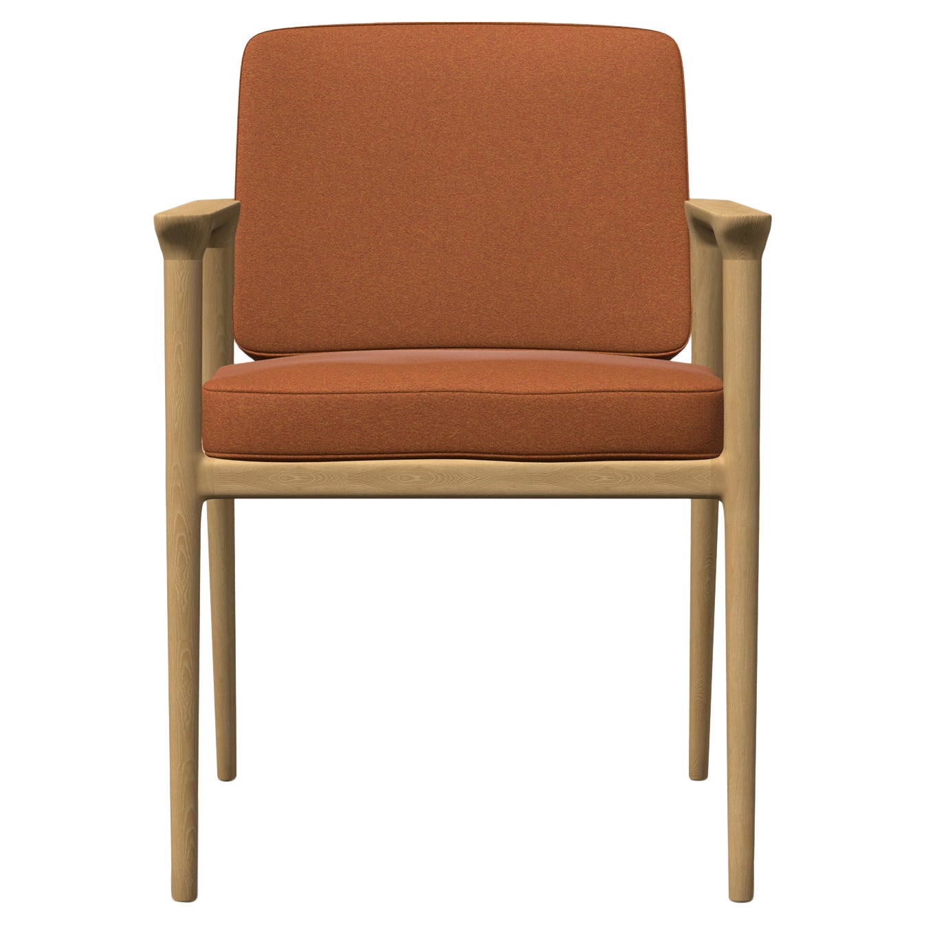 Moooi Zio Dining Chair in Divina 3, 552 Upholstery with Oak Natural Oil Frame For Sale