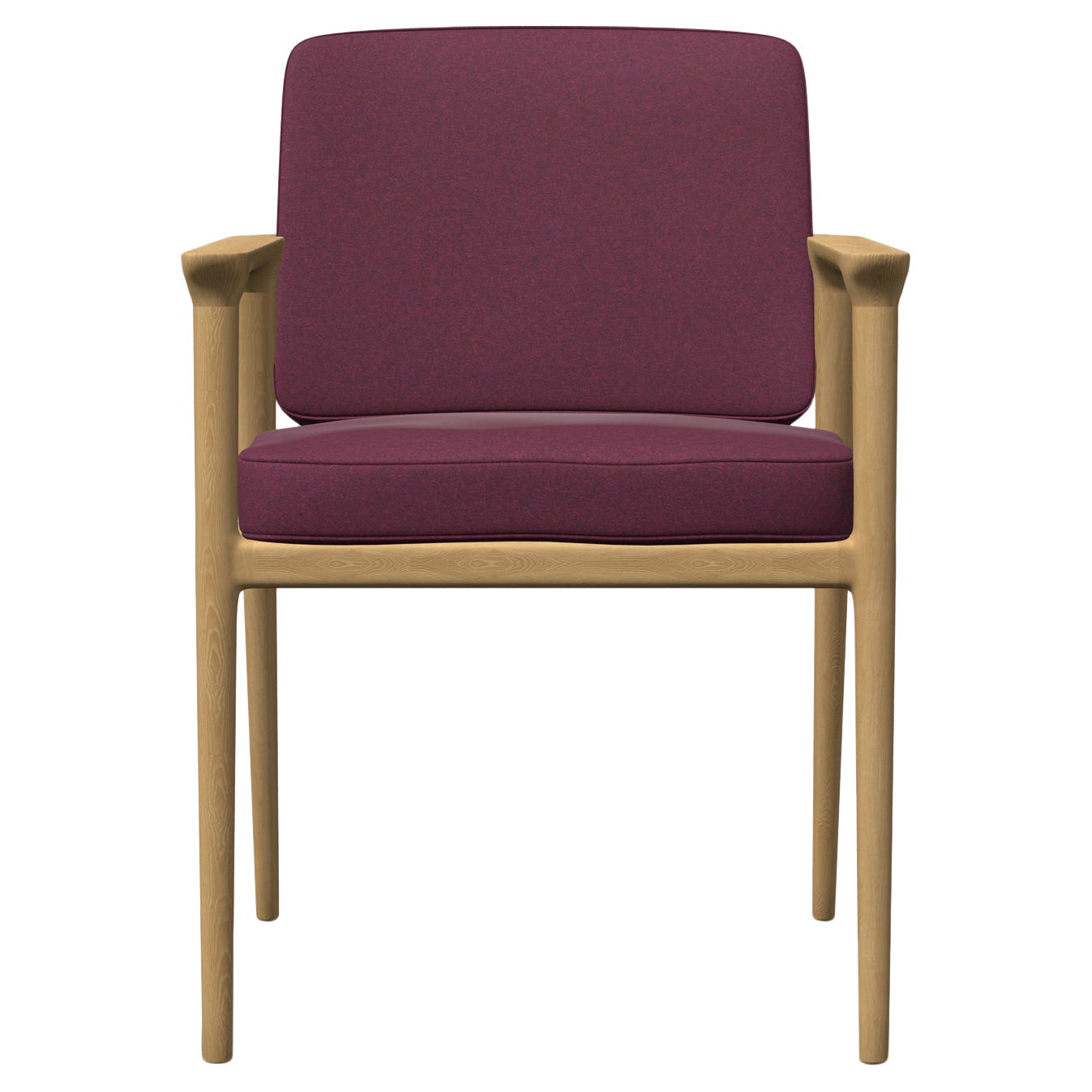 Moooi Zio Dining Chair in Divina MD, 673 Upholstery with Oak Natural Oil Frame For Sale