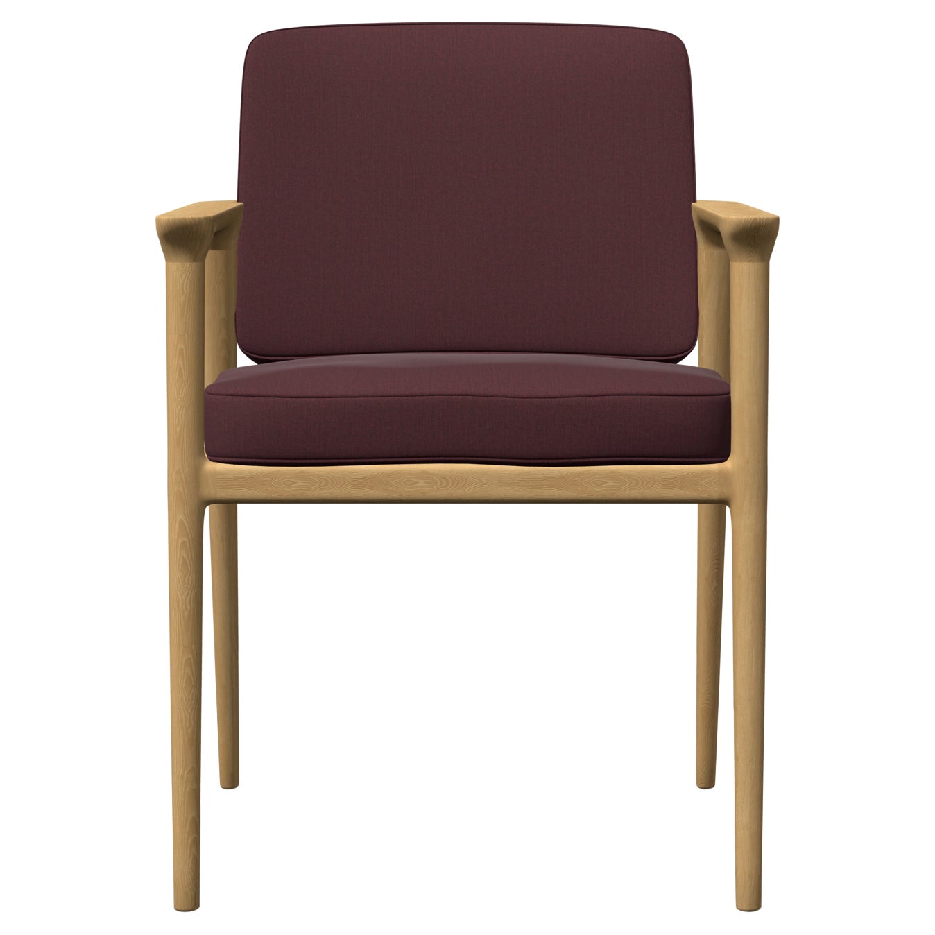 Moooi Zio Dining Chair in Remix 3, 662 Upholstery with Oak Natural Oil Frame For Sale