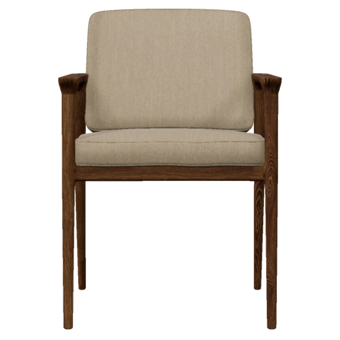 Moooi Zio Dining Chair in Oray Ronan Upholstery with Oak Stained Cinnamon Frame