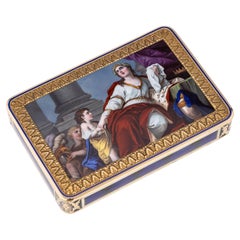 19th Century Swiss 18K Gold & Enamel Snuff Box, Remond, Lamy & Cie, c.1800