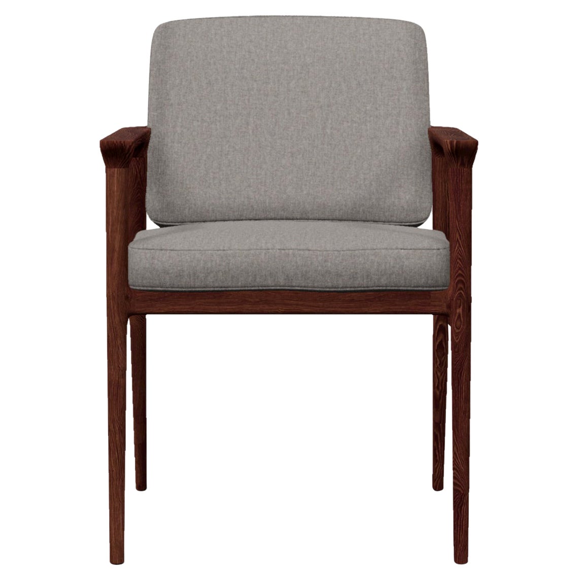 Moooi Zio Dining Chair in Vesper Aluminum Seat with Oak Stained Cinnamon Frame