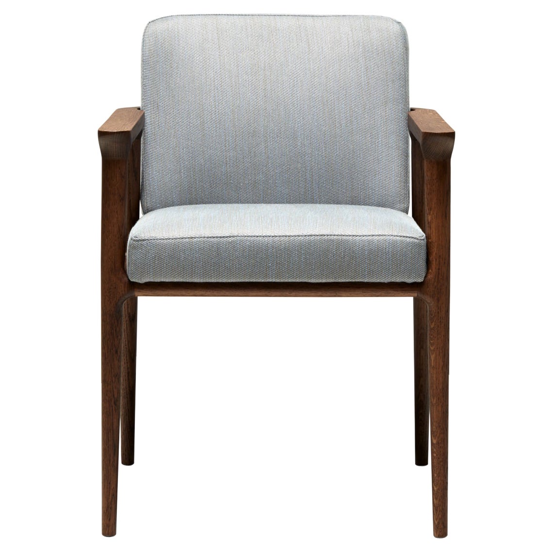 Moooi Zio Dining Chair in Griffin Upholstery with Oak Stained Cinnamon Frame For Sale
