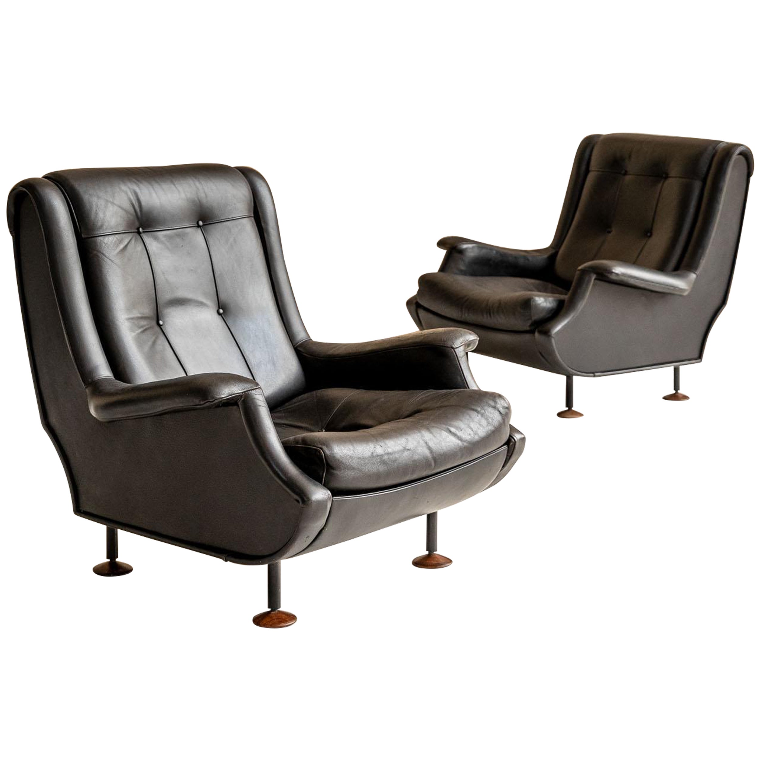 Marco Zanuso 'Regent' Lounge Chair, Arflex, Fully Restored Luxe Italian