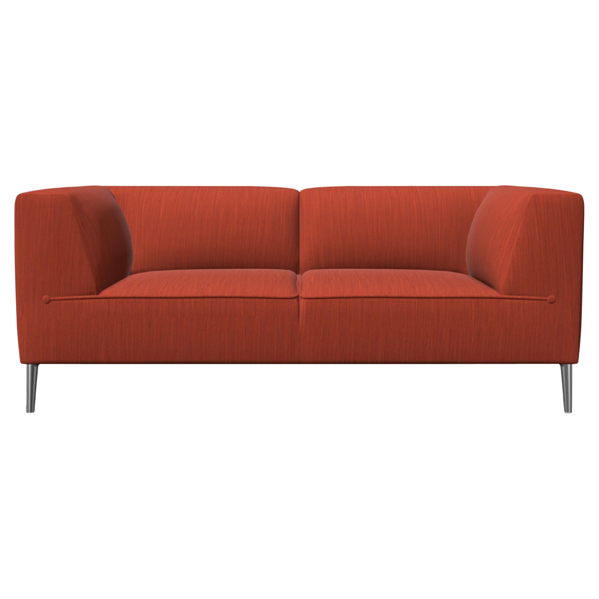 Moooi Double Seat Sofa So Good in Flamboyant Upholstery & Polished Aluminum Feet For Sale