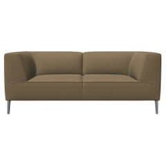 Moooi Double Seat Sofa So Good in Canvas 2 Upholstery & Polished Aluminum Feet