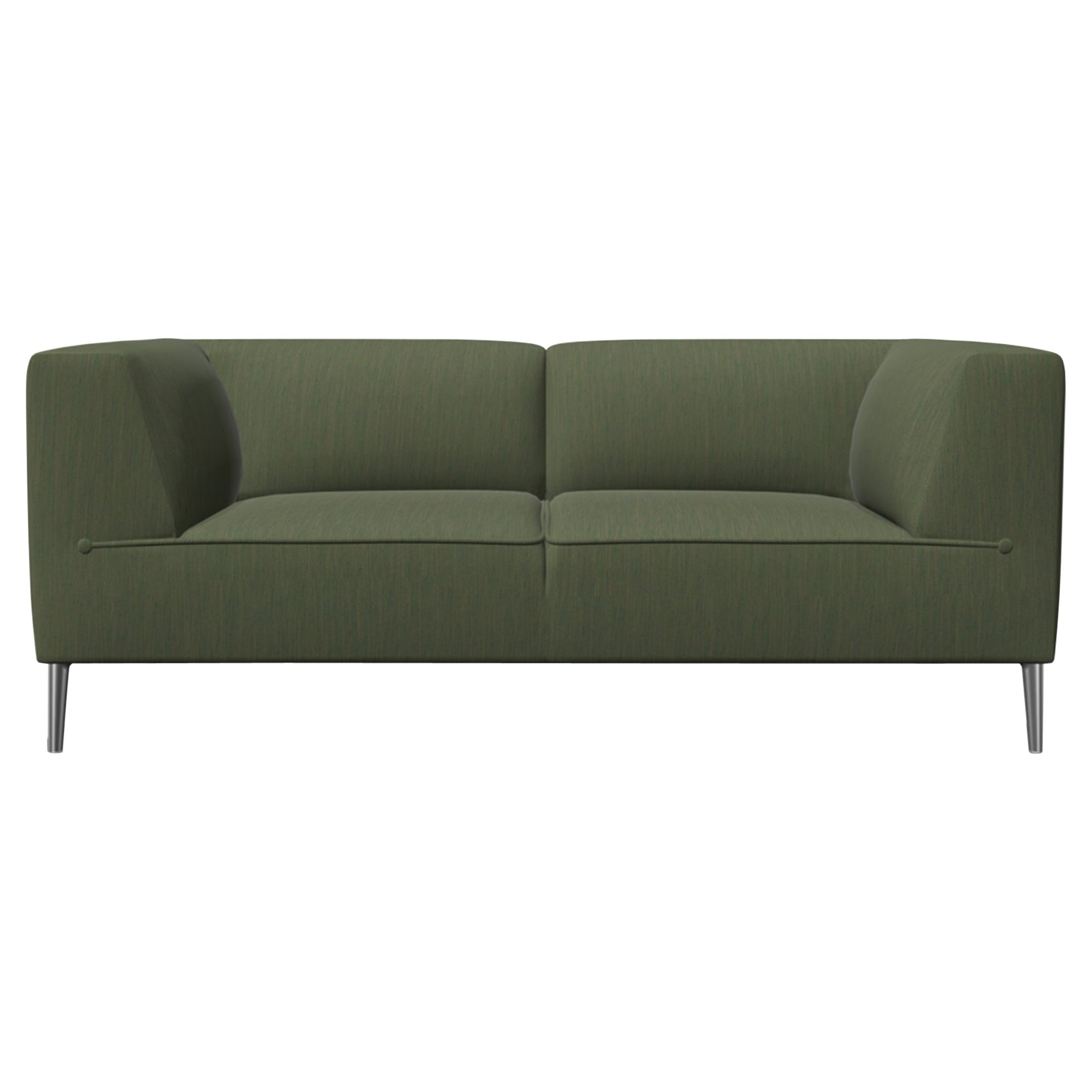 Moooi Double Seat Sofa So Good in Justo Alge Upholstery & Polished Aluminum Feet