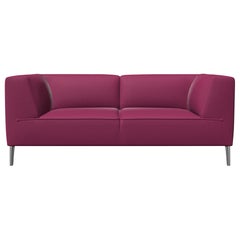 Moooi Double Seat Sofa So Good in Divina Upholstery with Polished Aluminum Feet