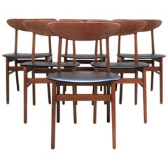 Set of 6 Chairs by Harry Ostergaard, Scandinavian, 1960s