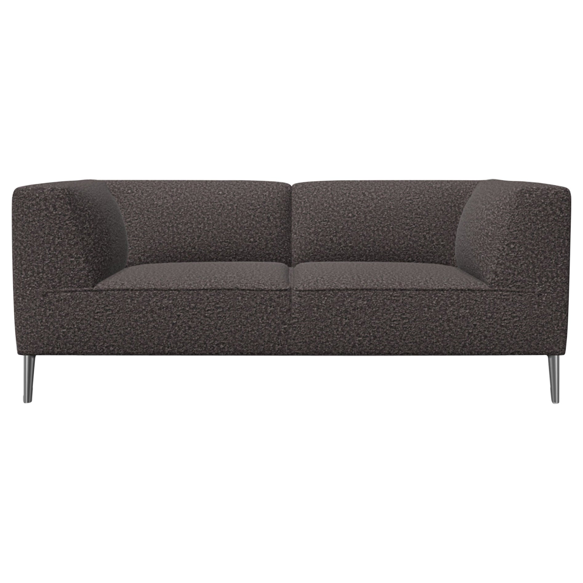 Moooi Double Seat Sofa So Good in Divina MD Upholstery & Polished Aluminum Feet For Sale