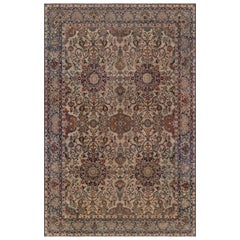Authentischer persischer Kirman-Teppich im Vintage-Stil