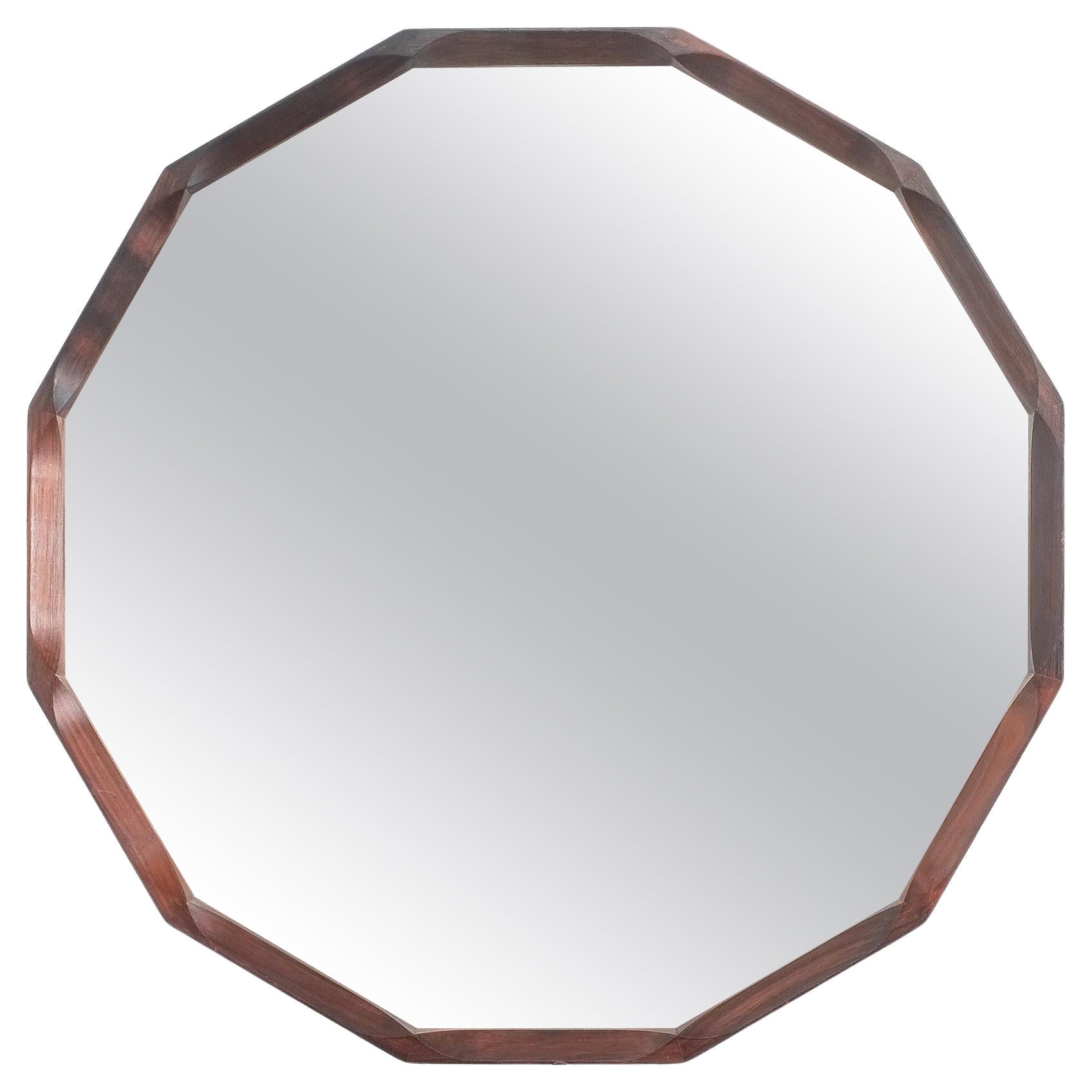 Dino Cavalli Walnut Mirror, Mid-century modern, Italy For Sale
