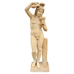 Spanische gealterte weiße Macael-Skulptur des Dionysos, Gott des Weins, aus den 1990er Jahren