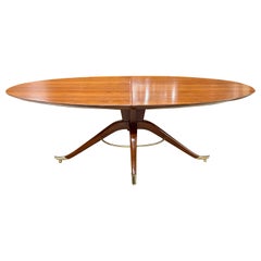 Retro Elliptical Oval Dining Table by Adolfo Genovese for F&G Handmade Furniture