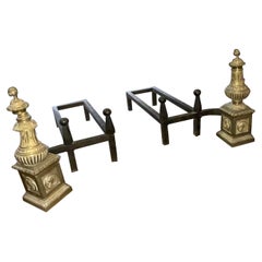 Early 20th Century Bronze Andirons