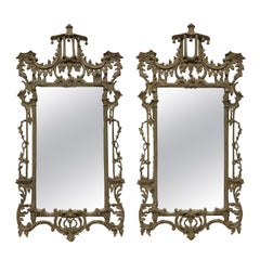 Pair of English Chippendale Revival Mirrors