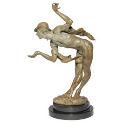 Richard MacDonald Bronze Sculpture of a Shadow Puppeteer