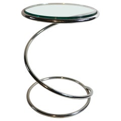 Chrome Spiral Coil Table by Pace
