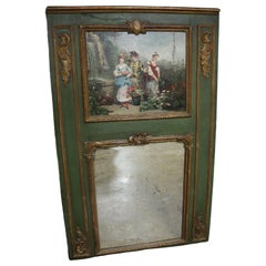 Antique Early 18th Century Louis XV Period Trumeau Mirror