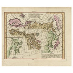 Map of North and East coast of Asia with Japan & inset maps of Kamchatka, c1750