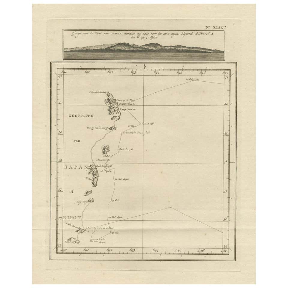 Japan Inset Map Map of North and East coast of Asia with Japan and inset maps of ...
