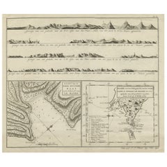 Antike Karte des Straits von Le Maire zwischen Terra Fuego und Staten Island, 1803
