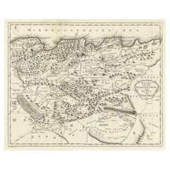 Old Map of the Eastern Region of the Kingdom of Algiers, Algeria, 1773