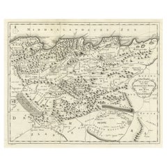 Antique Old Map of the Eastern Region of the Kingdom of Algiers, Algeria, 1773