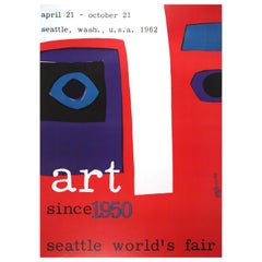 Original Vintage Exhibition Poster Seattle World's Fair Art Since 1950 U.S.A.