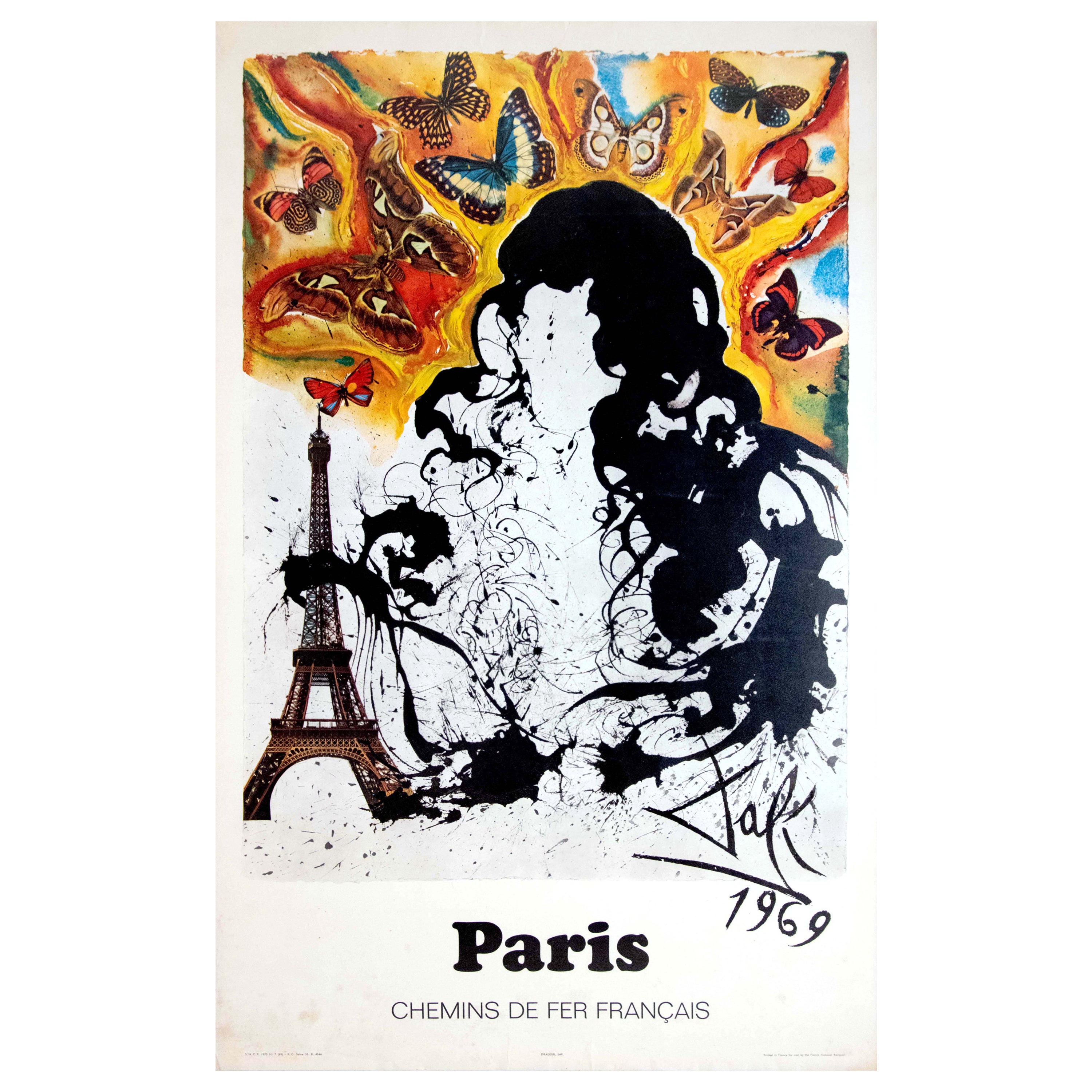 thumbnail interactive-video image 1 of Paris - Fly TWA 1962 Eiffel Tower Vintage Air Travel Poster – 24x36 Matte Paper – Reproduction 1 of 3