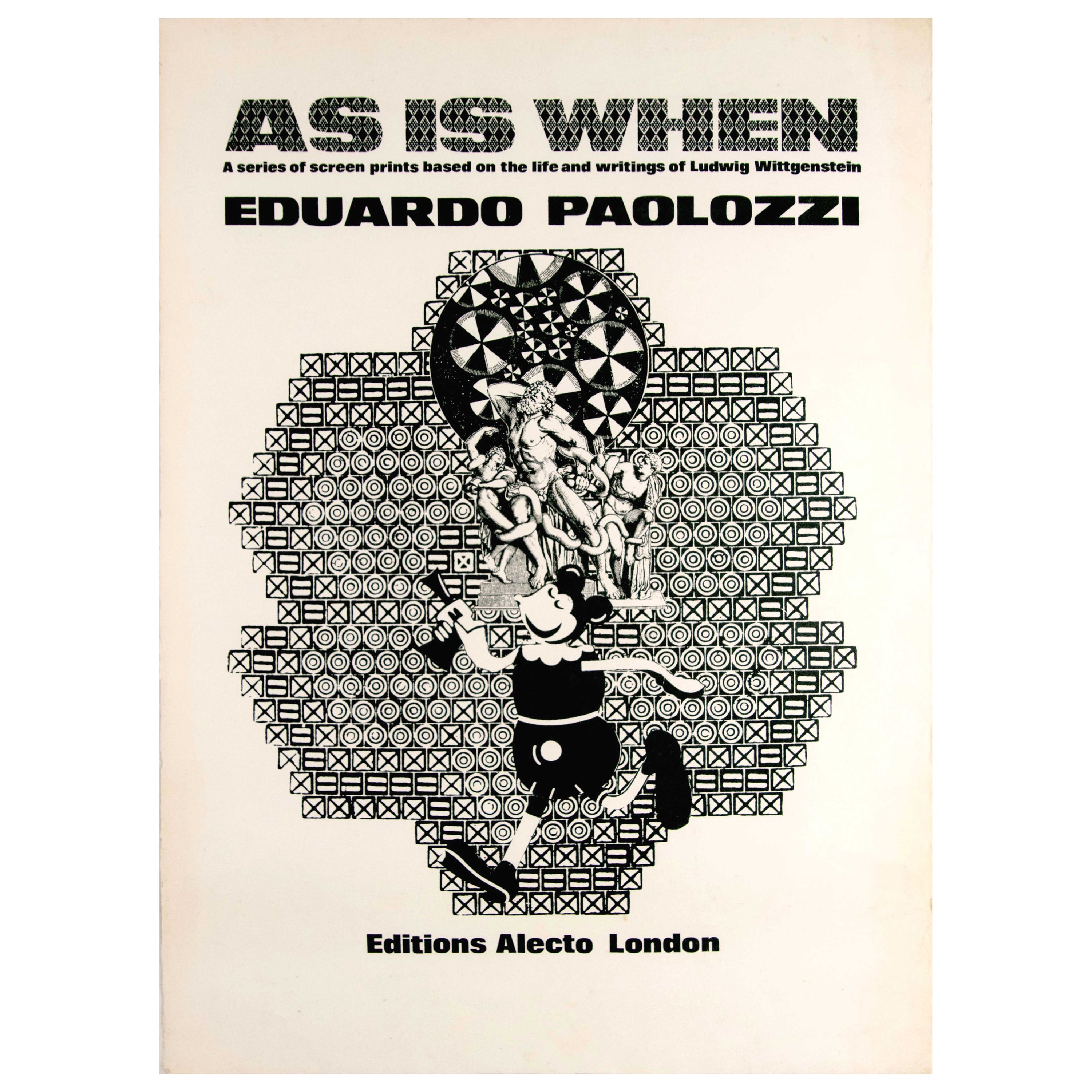 Original Vintage Poster As Is When Paolozzi Art Exhibition Ludwig Wittgenstein For Sale