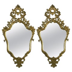 18th Century Pair of Italian Louis XV Mirrors