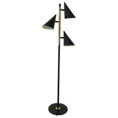 Gerald Thurston for Lightolier 3 Cone Floor Lamp