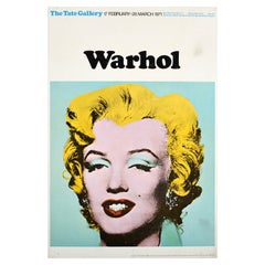Original Vintage Poster Warhol Exhibition Marilyn Monroe Pop Art Tate Gallery