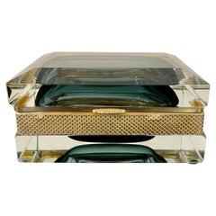 Vintage Alessandro Mandruzzato Faceted Murano Glass Box