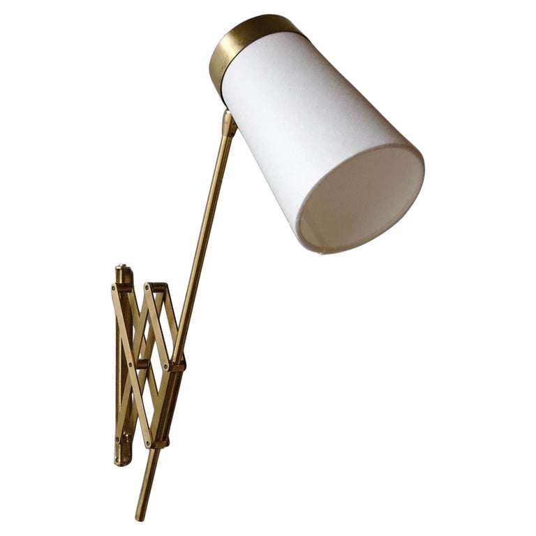 Concertina Brass Wall Light, Denmark, 1950s at 1stDibs concertina wall