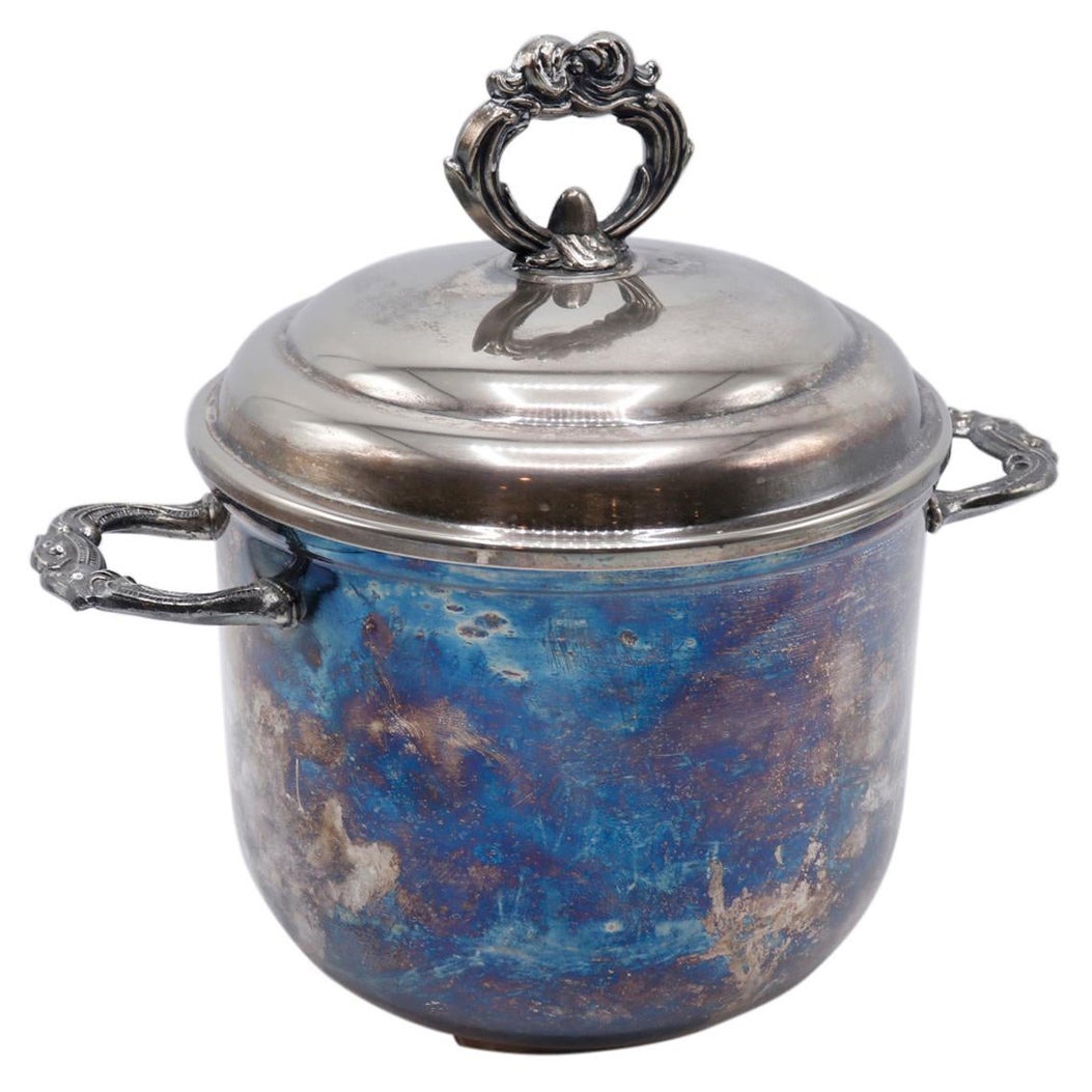 Black Starr Silver Plate Ice Bucket For Sale at 1stDibs