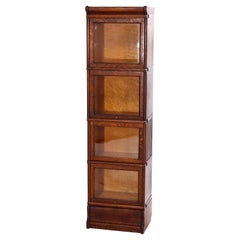 Antique Arts & Crafts Globe Wernicke 'Attr' Diminutive Oak Barrister Bookcase, c1910