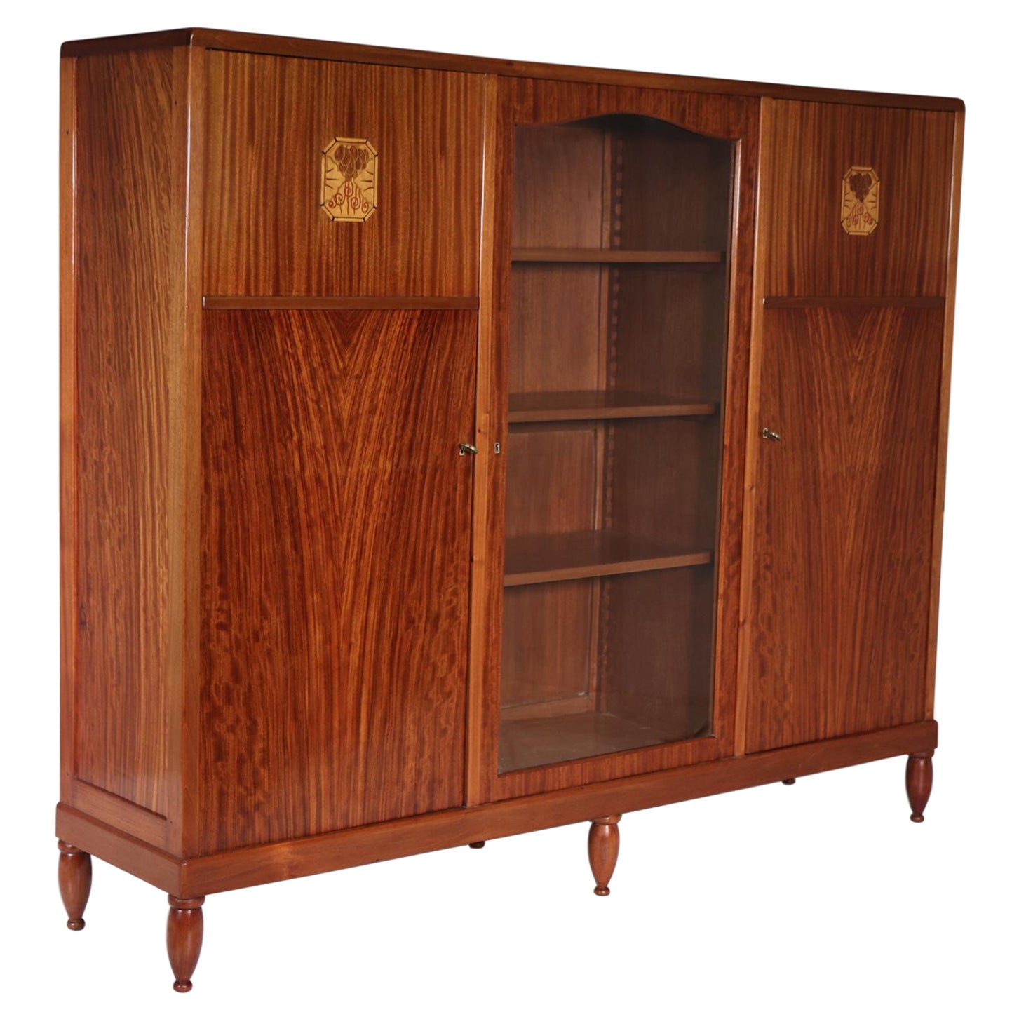 French Art Deco Library Bookcase by Maurice Dufrene