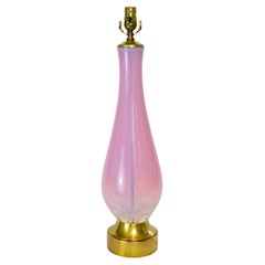 Pink Murano Glass Teardrop Table Lamp