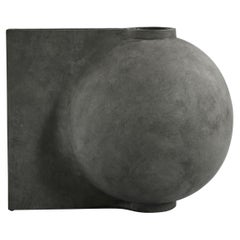 Dark Grey Offset Vase Big by 101 Copenhagen