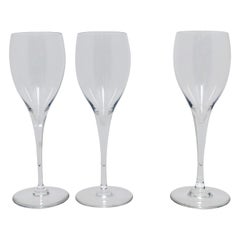 Vintage Baccarat French Crystal St Remy Champagne Wine or Cocktail Glasses, Set of 3