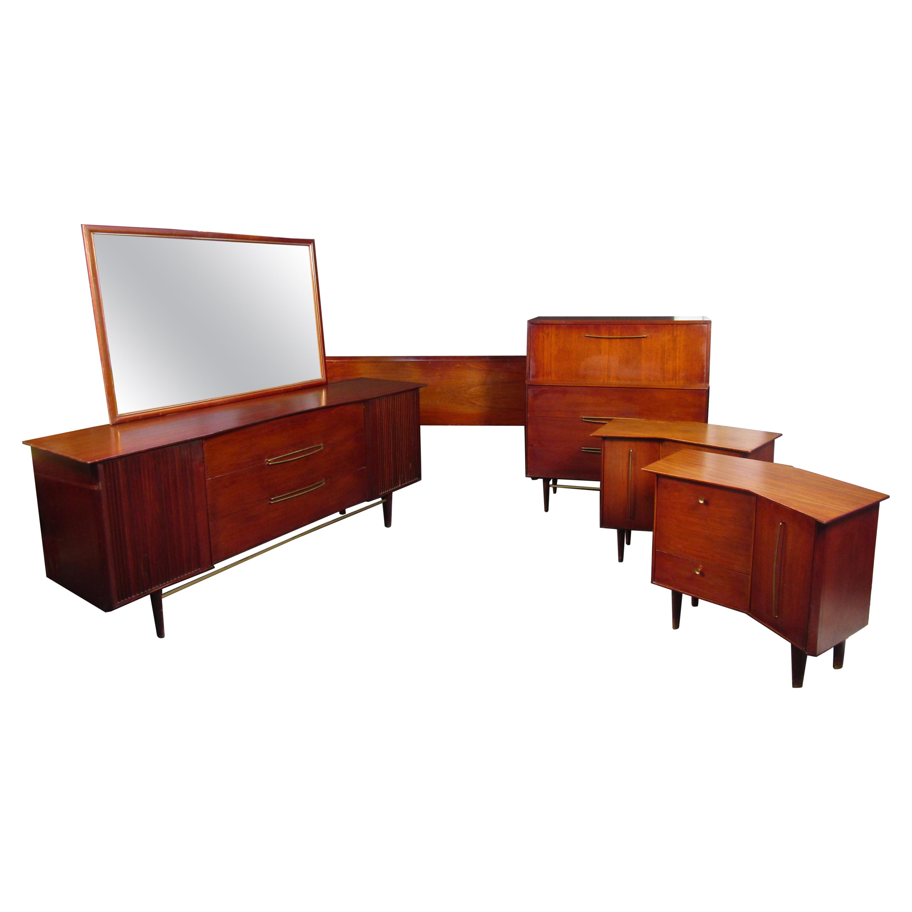 Mid-Century Bedroom Set by Helen Hobey for Baker-Levett