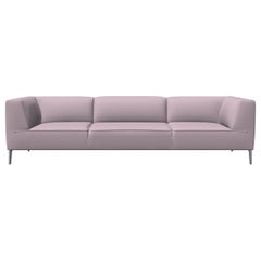 Moooi Dreisitziges Sofa So Good in Fiord, 551 Polsterung und polierte Aluminiumfüßen